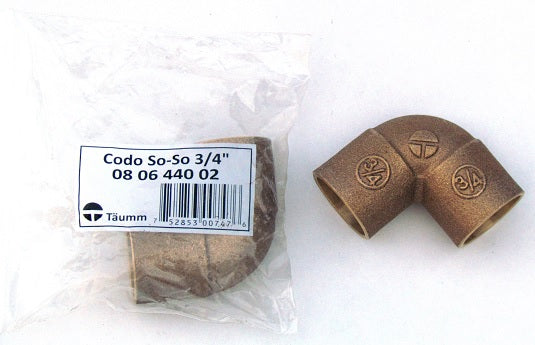 Codo So-So 3/4 Bolsa