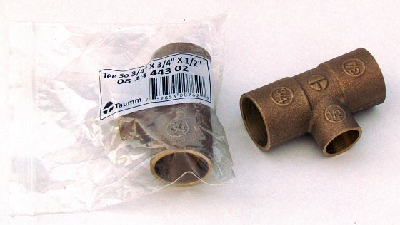 Tee So 3/4" x 3/4" x 1/2" Bolsa