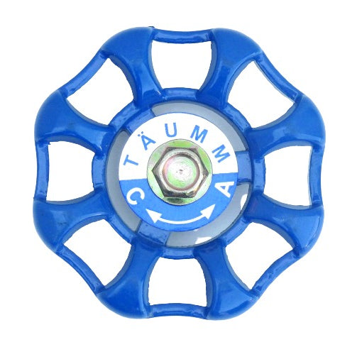Manilla Aluminio Llave Paso 1/2" Azul