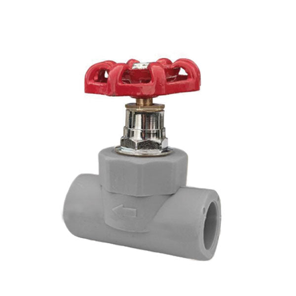 LLAVE DE PASO METÁLICA MANILLA ROJO PP-R – 25mm