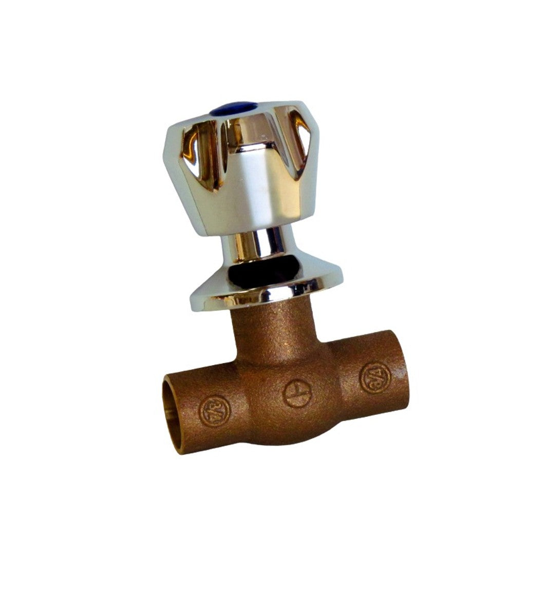 Llave Paso Camp. Cr.Man Pomo 3/4" Bronce