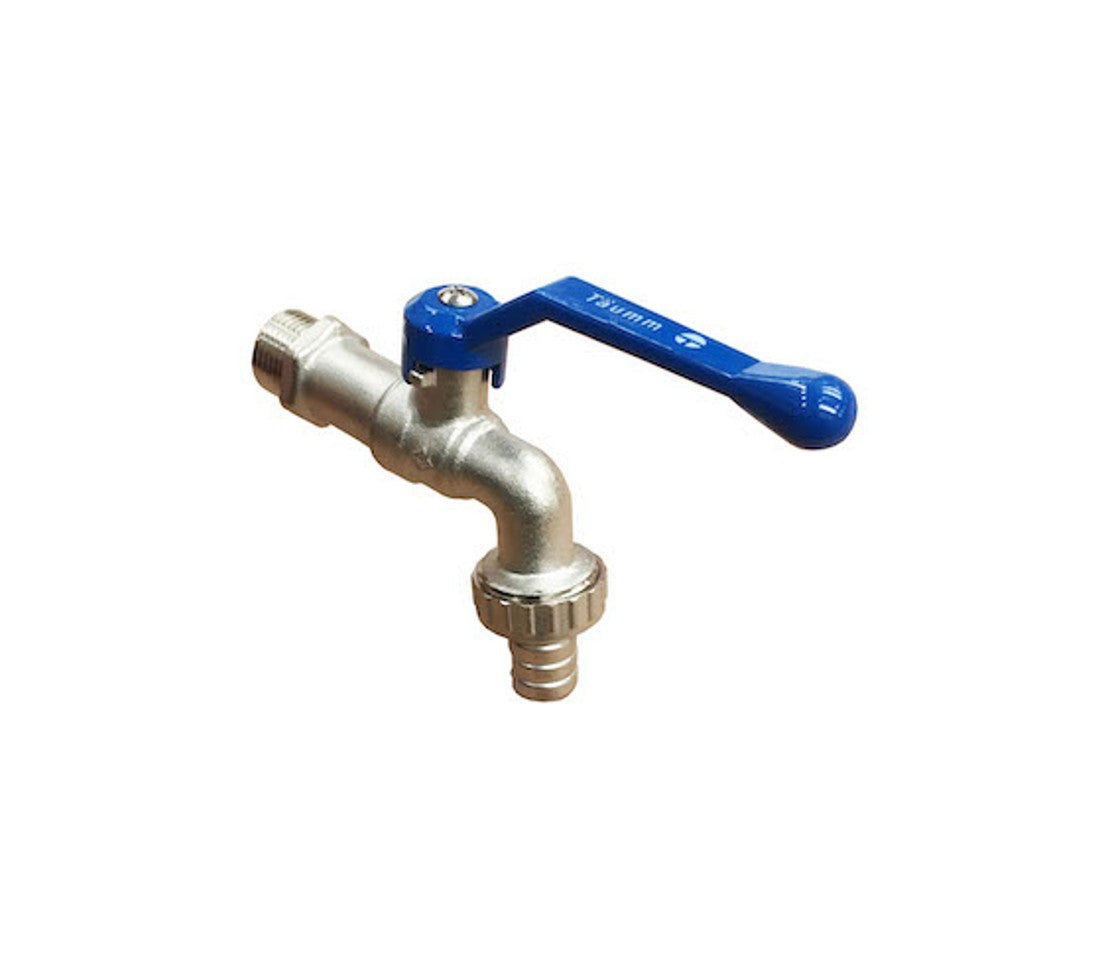 Llave Bola Jardín/Lavad. 1/2" Man.Azul