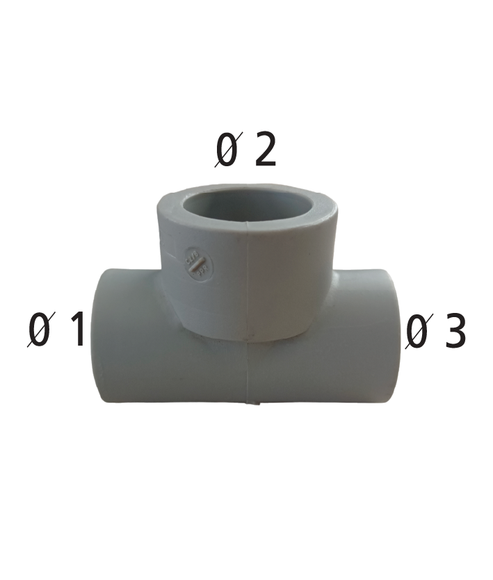 PPR FT TEE RED 90 X 50 X 90 I