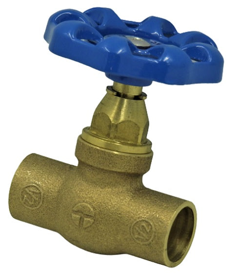 Llave Paso Cuello Corto 1/2" Bronce