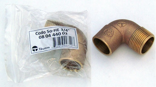 Codo So-HE 3/4" Bolsa