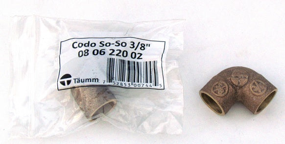 Codo So-So 3/8" Bolsa