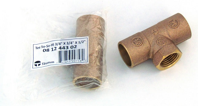 Tee So-HI 3/4" x 3/4" x 1/2" Bolsa