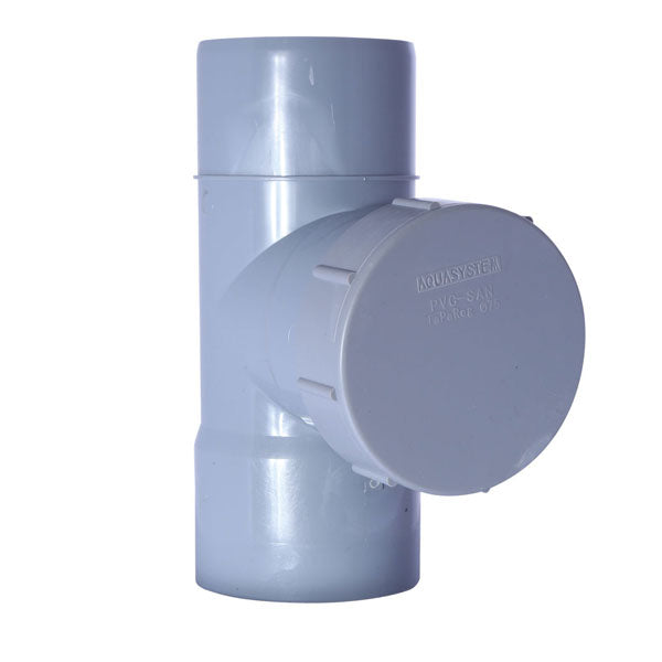 TEE REGISTRO SANITARIO GRIS – 75mm