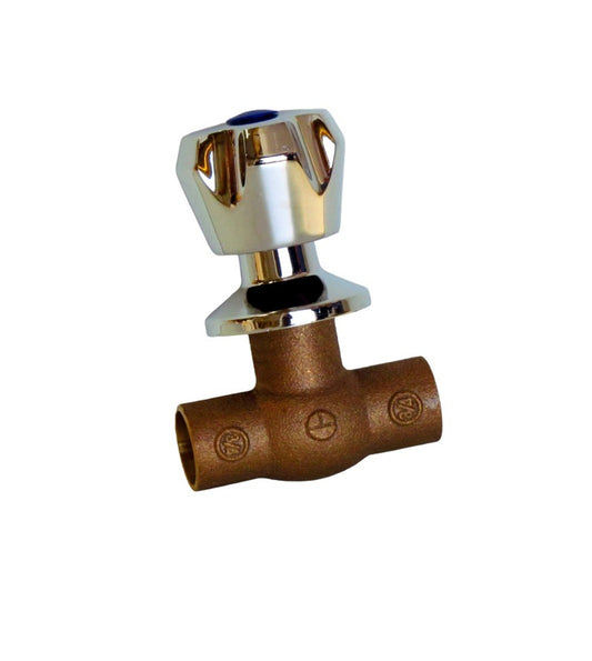 Llave Paso Camp. Cr.Man Pomo 3/4" Bronce