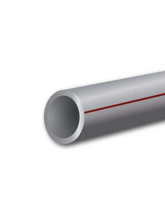 TUBERÍA PP-R, S-3.2, PN16 – 6 MTS, LÍNEA ROJA – 110mm