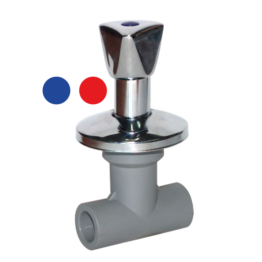 LLAVE DE PASO METÁLICA / VASTAGO LARGO – 20mm